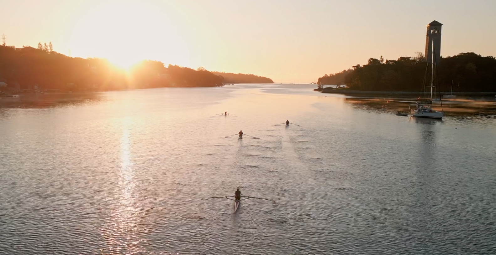 still from rowing video
